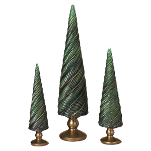 Elegant Resin Holiday Trees -
