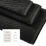 Cotton diamond waffle weave bath towel set - grayson collection