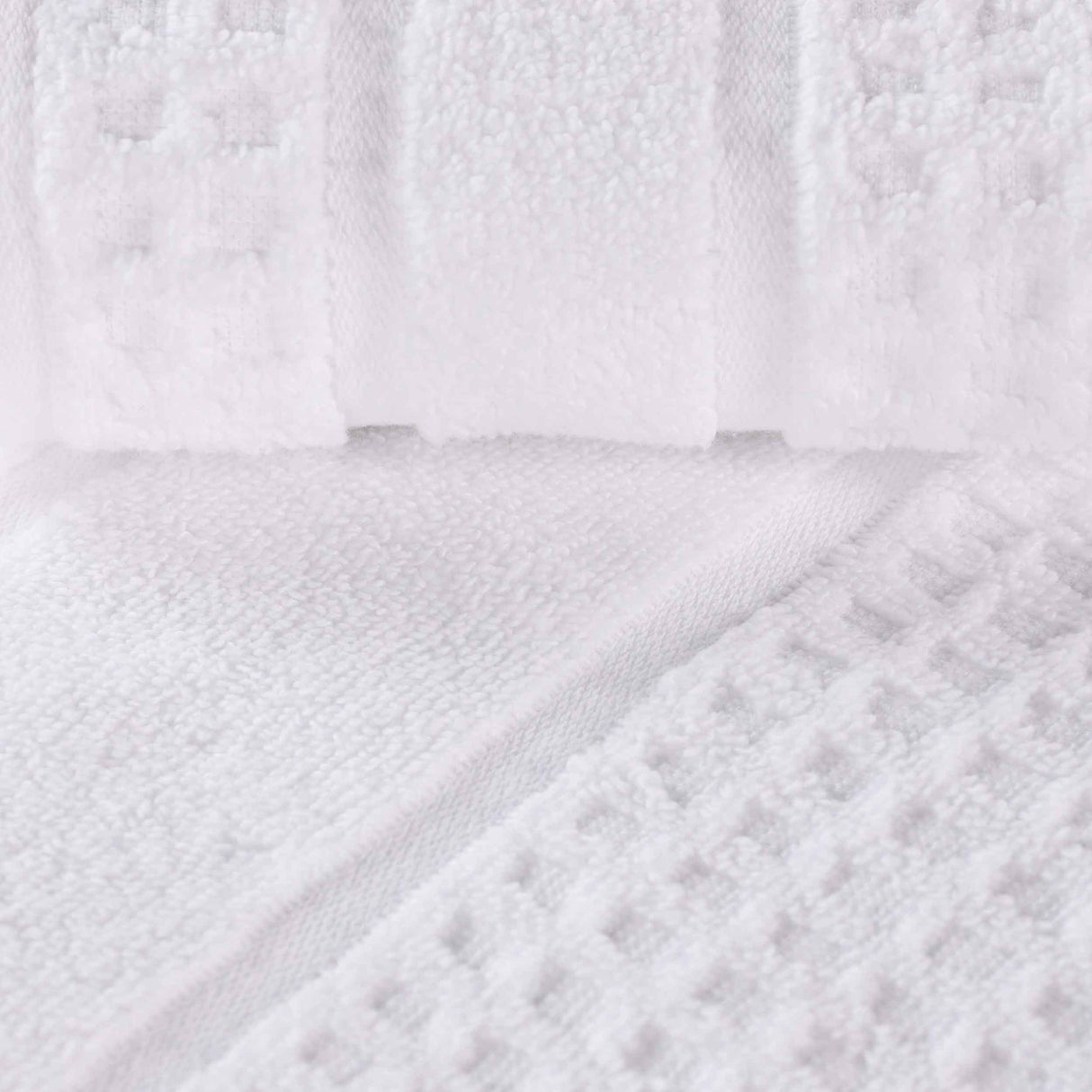 Napa Zero Twist Cotton Solid Waffle Honeycomb Bath Towel Set of 3 - Bath Towel by Superior Brand