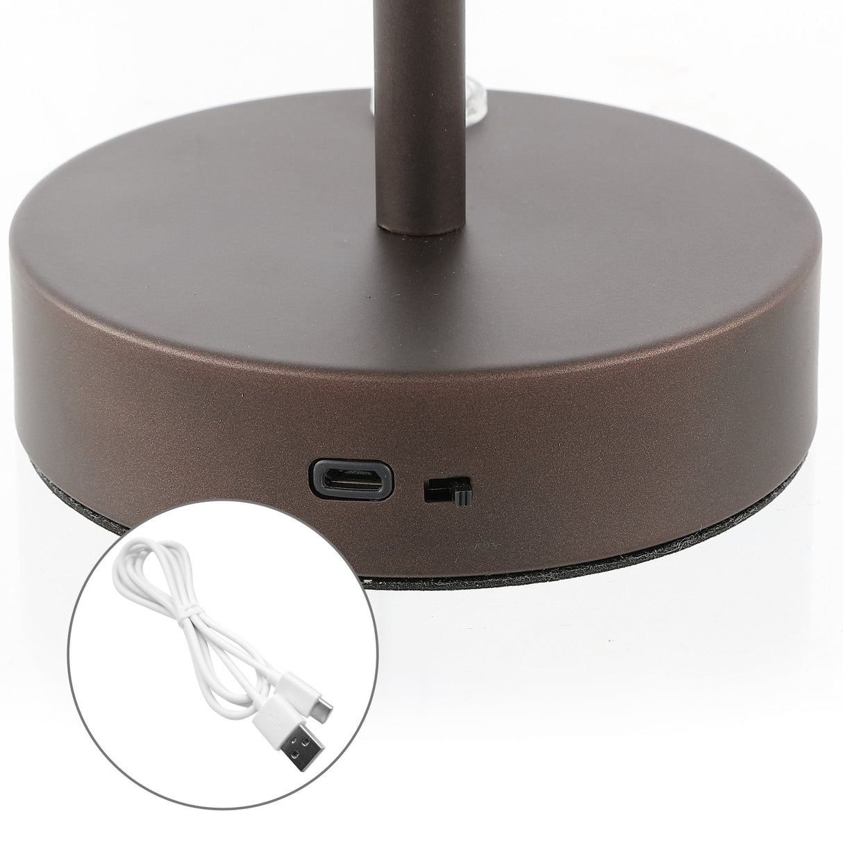 Natalia modern farmhouse iron rechargeable integrated portable led table lamp - Tuesday Morning - Table Lamps