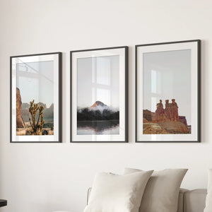 Southwest Desert Set of 3 Prints. Canyon Landscape, Red Rock