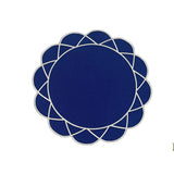 Gather Navy Blue Round Fabric Placemat