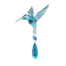 Acrylic Iridescent Hummingbird Ornament -