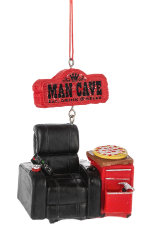 Man Cave Chair Ornament - Man Cave Eat, Drink, Relax