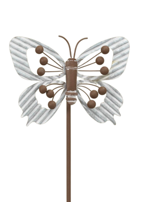 Corrugated Metal Butterfly Garden Stake -