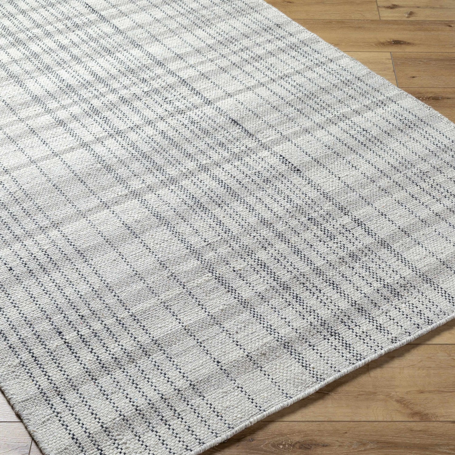 Nissa Blue Gray Checkered Area Rug - Clearance