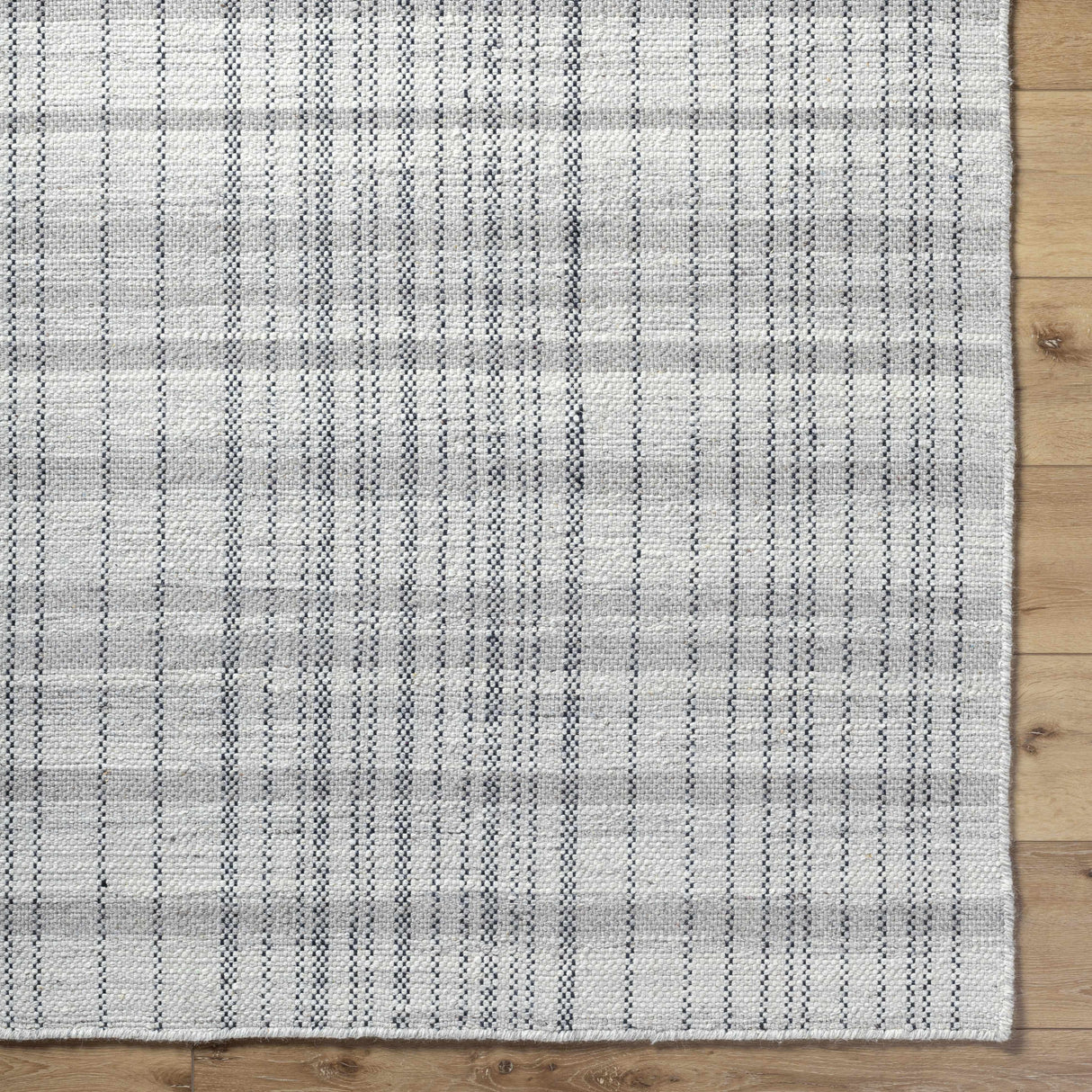 Nissa Blue Gray Checkered Area Rug - Clearance