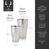 2-piece harrison stainless shaker tin set viski®