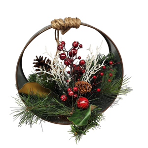 Rustic Holiday Charm Wreath