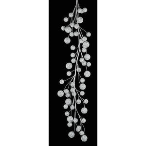 Silver Glitter Foil Ball Garland