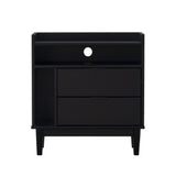 Nebulized Solid Wood Nightstand with 2 Drawers and Tray Top - Nightstands