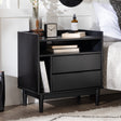 Nebulized Solid Wood Nightstand with 2 Drawers and Tray Top - Nightstands