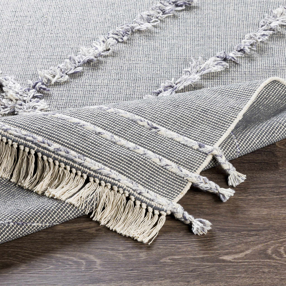 Needville Gray High-Low Rug - Clearance