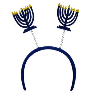 Springy Headband with Felt Menorah