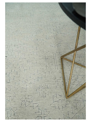 Neutral Contemporary 8x10 Medallion Beige 8x10 Hand knotted wool area rug