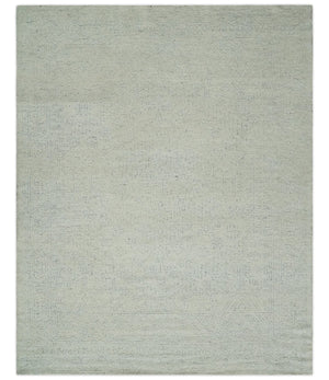 Neutral Contemporary 8x10 Medallion Beige 8x10 Hand knotted wool area rug