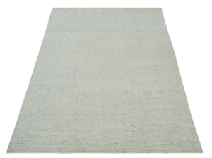 Neutral Contemporary 8x10 Medallion Beige 8x10 Hand knotted wool area rug