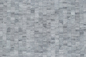 Handmade 5x8 Modern Style Genuine Leather Gray and Silver Area Rug