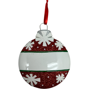 Festive Snowflake Christmas Ball Ornament