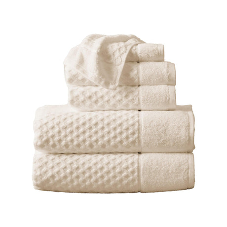Cotton diamond waffle weave bath towel set - grayson collection