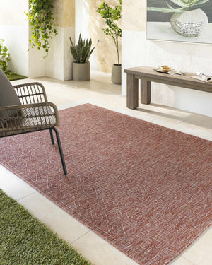 Nuela Burgundy Area Rug - Clearance