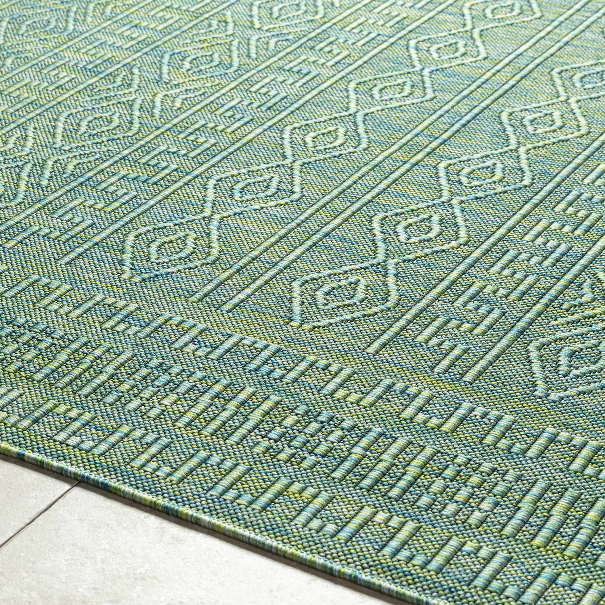 Nuela Green Area Rug - Clearance