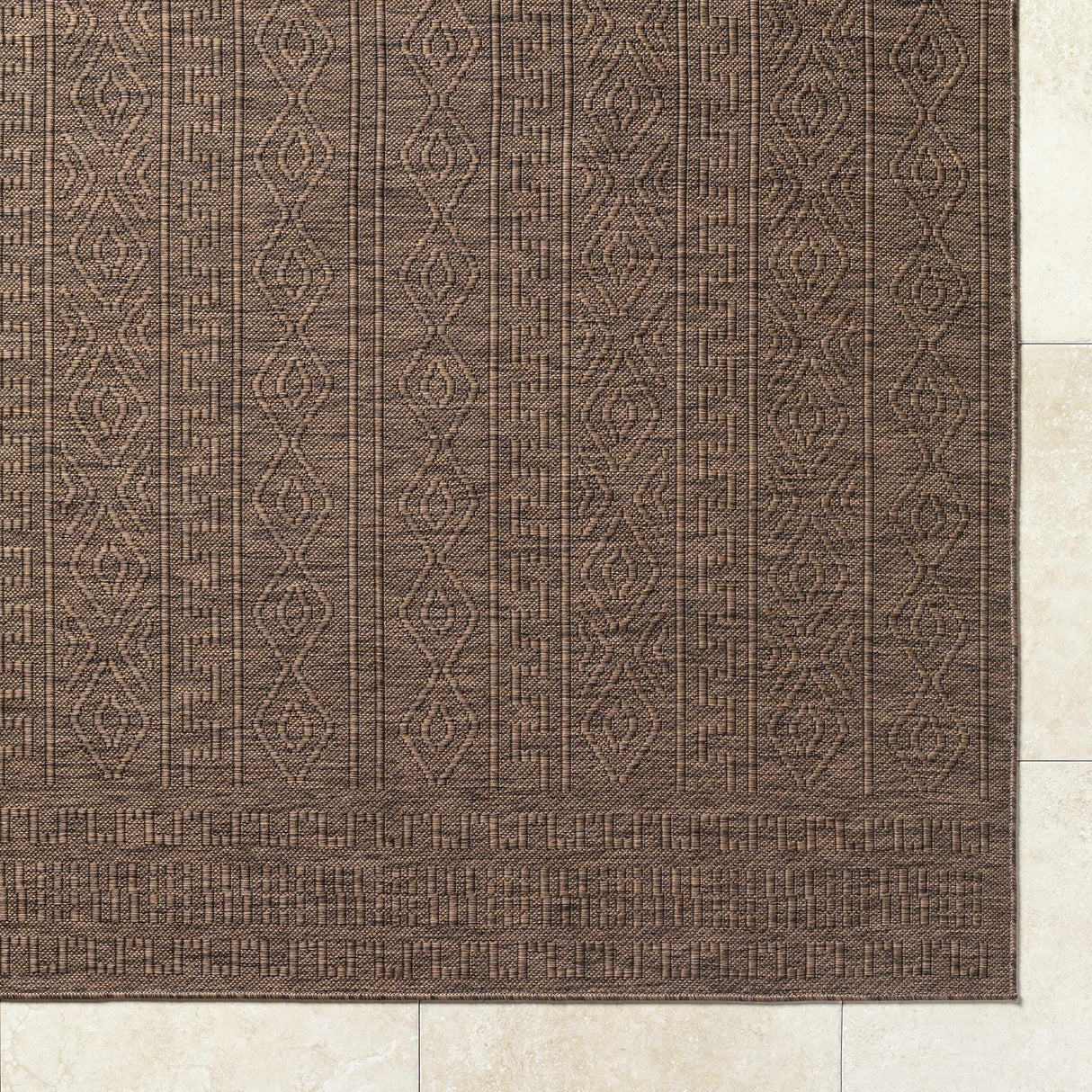 Nuela Dark Brown Area Rug - Clearance