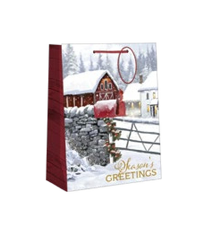 Traditional Small Gift Bag - Rustic Mailbox