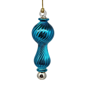 Shiny and Cute Egyptian Glass - Twisted Hourglass - Blue