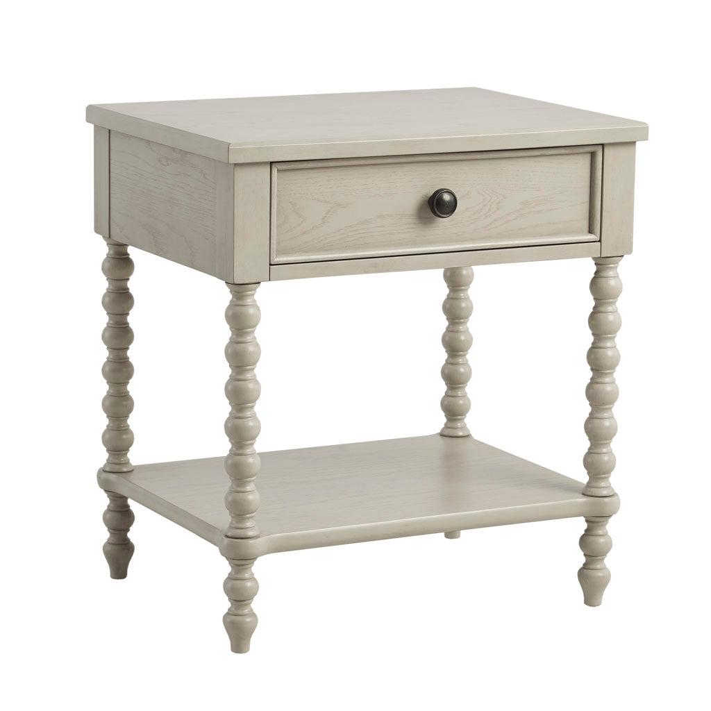 Nightstand with 1 Drawer and Turned Legs - Nightstands
