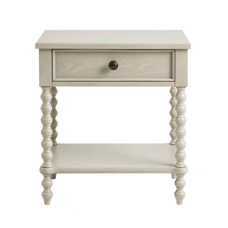 Nightstand with 1 Drawer and Turned Legs - Nightstands