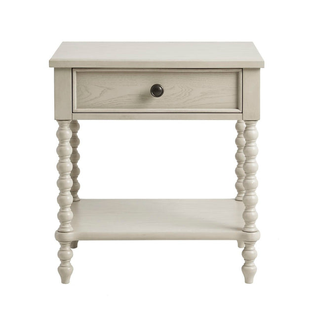Nightstand with 1 Drawer and Turned Legs - Nightstands