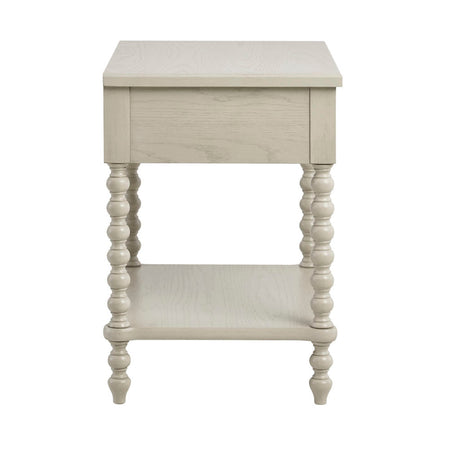 Nightstand with 1 Drawer and Turned Legs - Nightstands