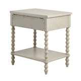 Nightstand with 1 Drawer and Turned Legs - Nightstands