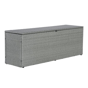 Nino modern minimalist faux wicker patio storage box - Tuesday Morning - Outdoor Storage Boxes