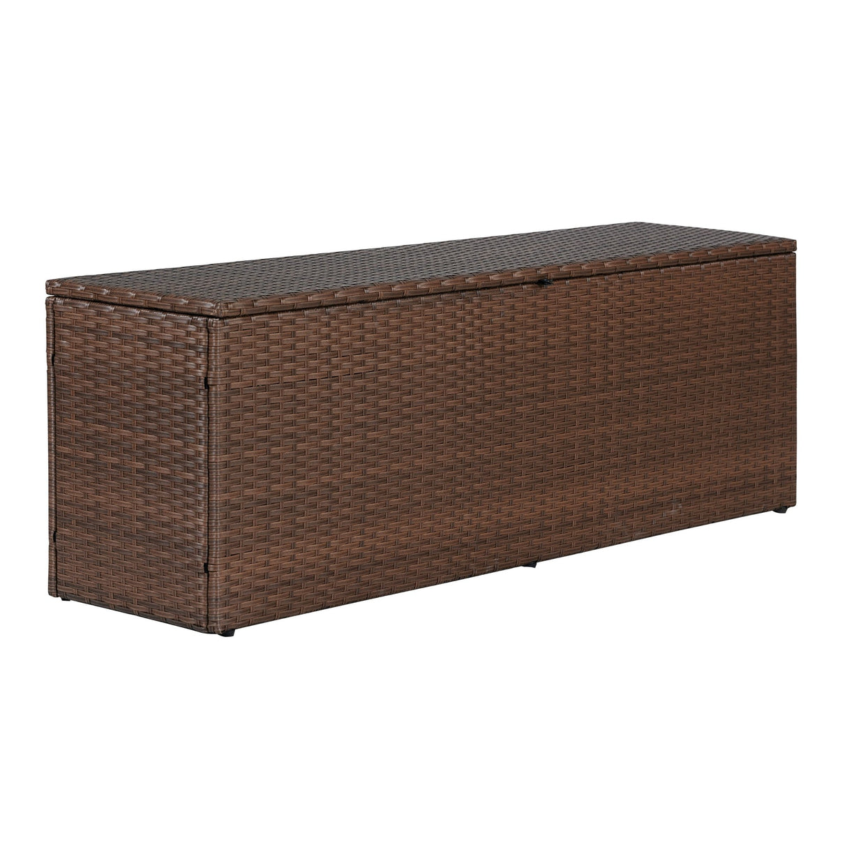 Nino modern minimalist faux wicker patio storage box - Tuesday Morning - Outdoor Storage Boxes