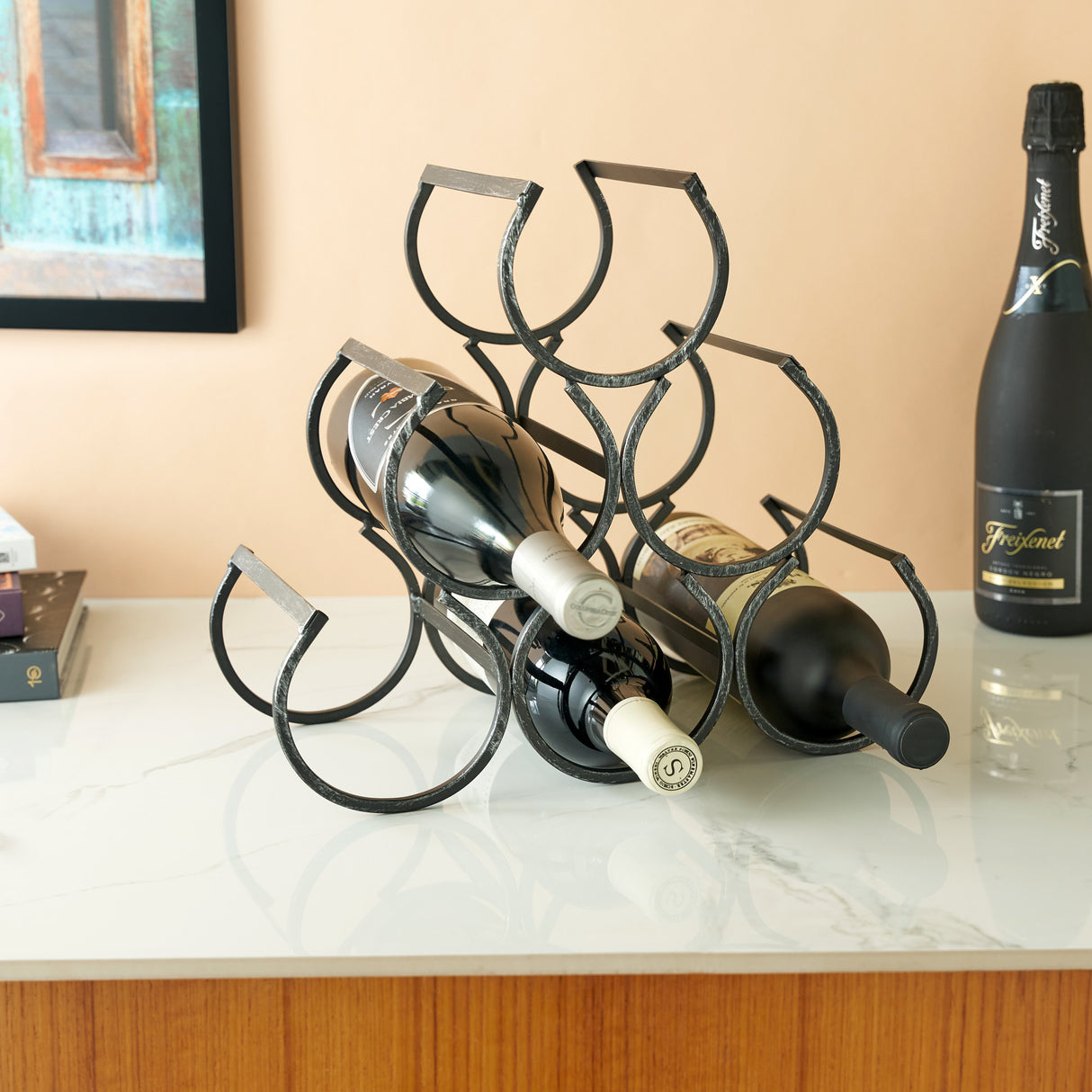 Wine shrine metal bottle holder by twine®