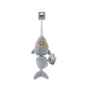 Plush Jointed Narwhal - 16 inch Dog Toy