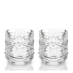 Pacific Crystal Tiki DOF Tumblers Set of 2