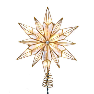 Capiz Star and Center Gem Treetop