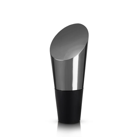 Gunmetal-heavyweight-bottle-stopper-by-viski®-Bottle-Stoppers-&-Savers