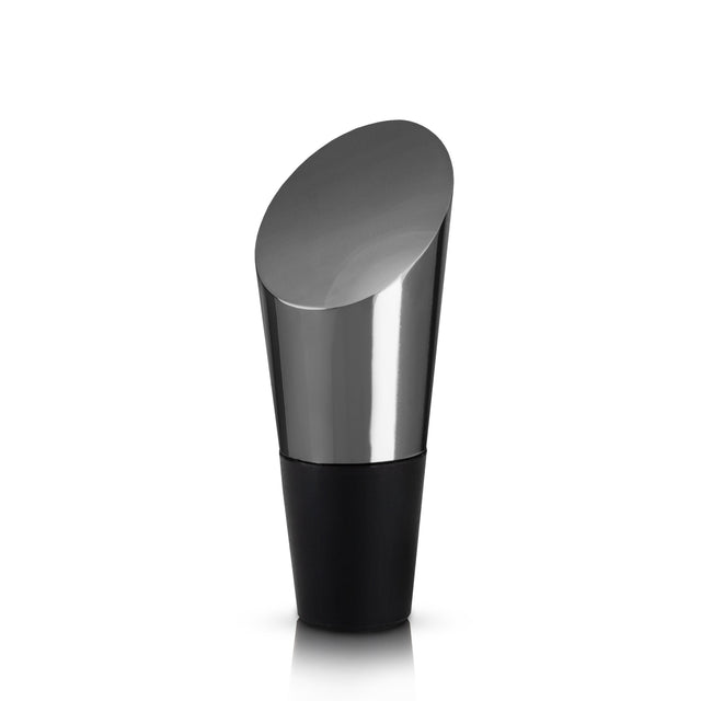 Gunmetal-heavyweight-bottle-stopper-by-viski®-Bottle-Stoppers-&-Savers
