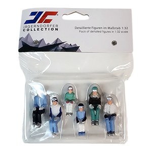 Ski Lift Figurines - Seated - 6 Piece - Style 1
