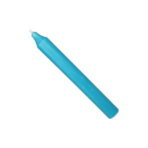 Rustic Taper Dinner Candle - 7 Inch Turquoise