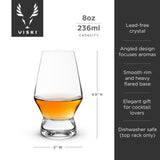 Raye crystal footed scotch glasses viski®
