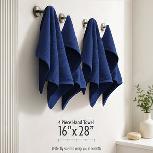 NOLA 4-Pack 100% Turkish Cotton Hand Towels – Waffle 600 GSM Wholesale Case Pack of 24