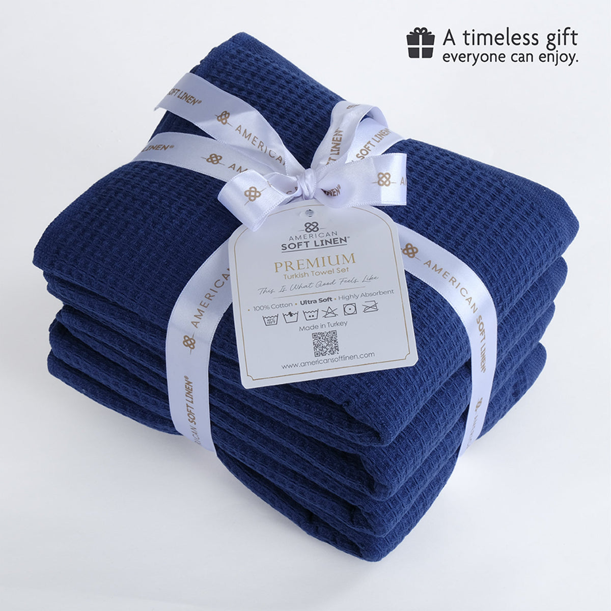 NOLA 4-Pack 100% Turkish Cotton Hand Towels – Waffle 600 GSM Wholesale Case Pack of 24