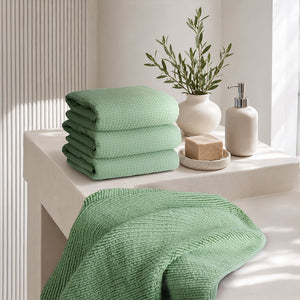 NOLA 4-Pack 100% Turkish Cotton Hand Towels – Waffle 600 GSM Wholesale Case Pack of 24