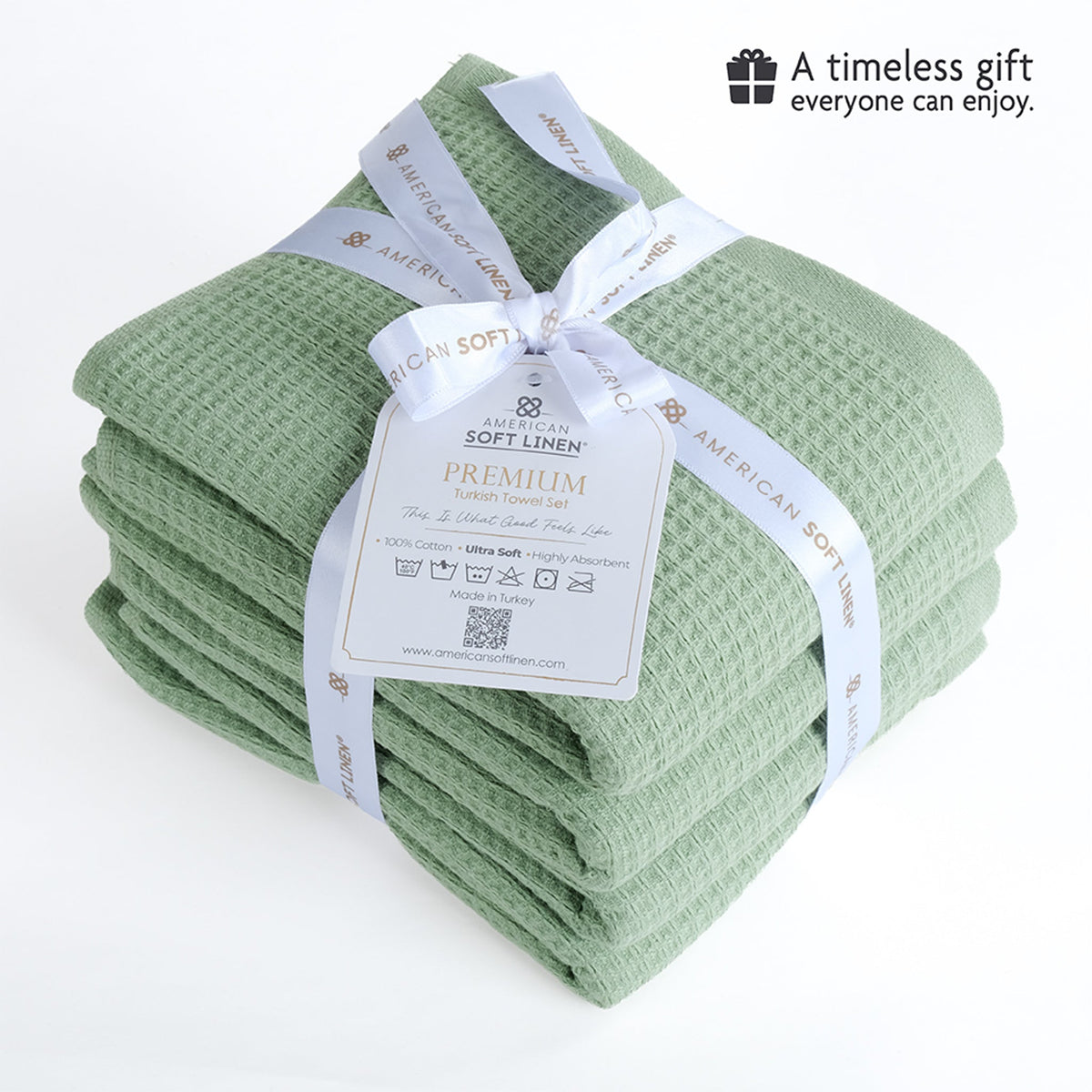 NOLA 4-Pack 100% Turkish Cotton Hand Towels – Waffle 600 GSM Wholesale Case Pack of 24