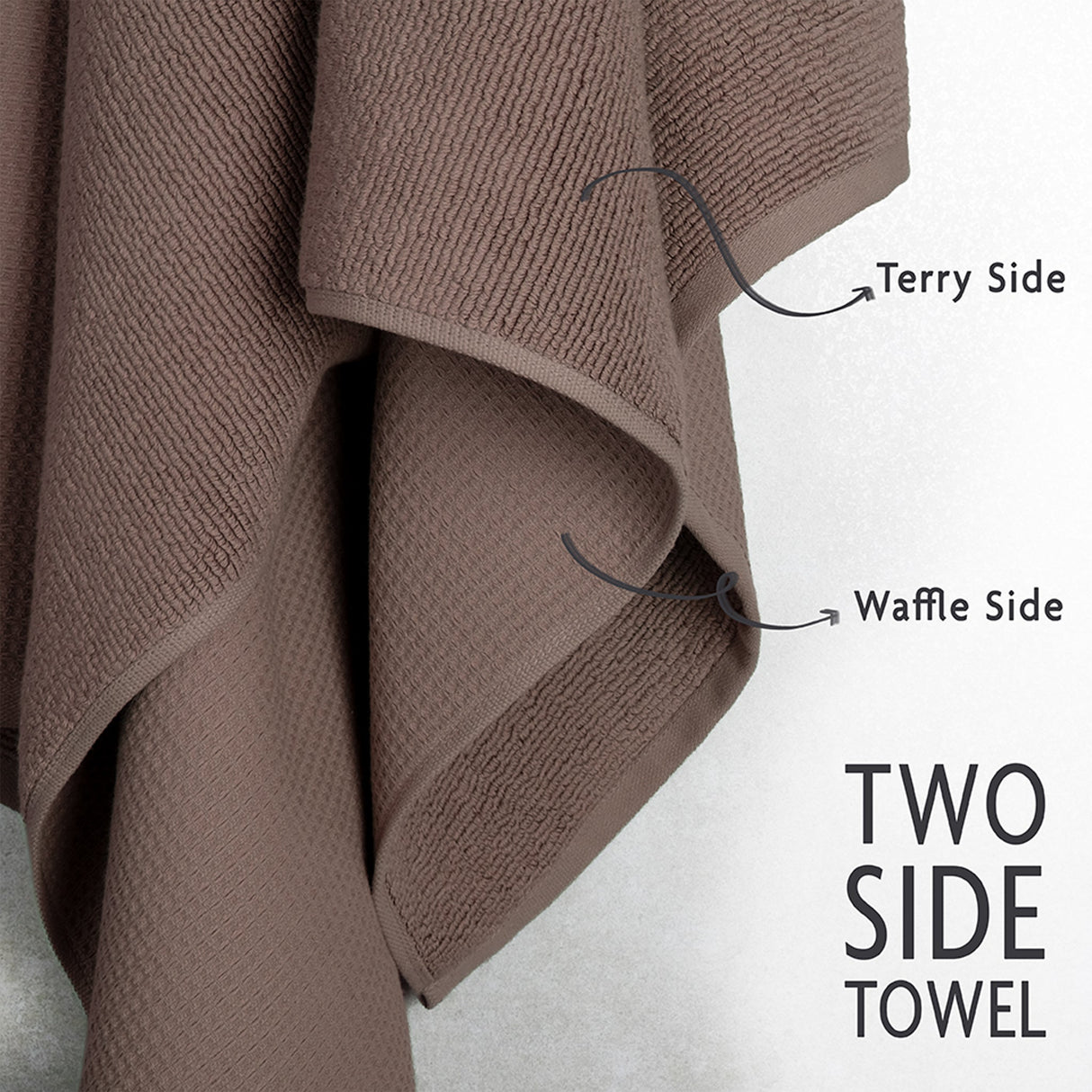 NOLA 2-Pack Turkish Cotton Bath Towels – 600 GSM Luxury Waffle Towels